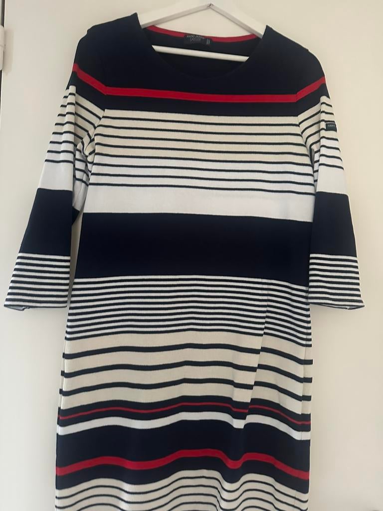 Saint James blauw/beige, rood en witte jurk maat 40, Kleding | Dames, Verzenden, Zo goed als nieuw, Maat 38/40 (M)