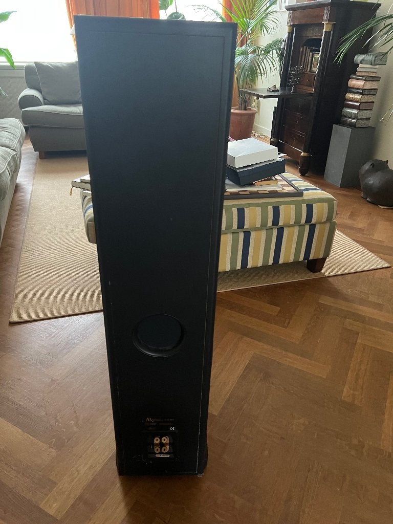 2 grote muziekboxen zwart, AR (acoustic research) 312 HO, Ophalen, Gebruikt, Stereo speakers, Overige merken