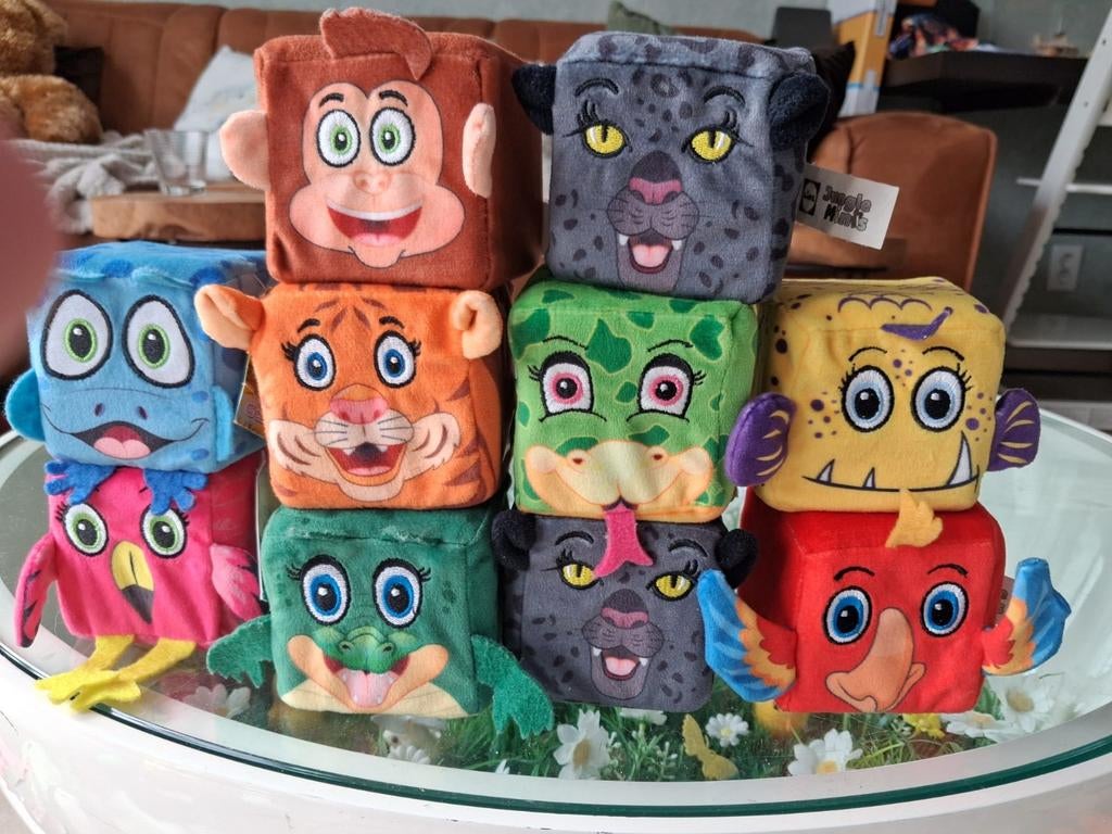 Lidl Spaaractie Mini's - Jungle Minis Knuffels, Overige karakters, Overige typen, Zo goed als nieuw, Meerkleurig