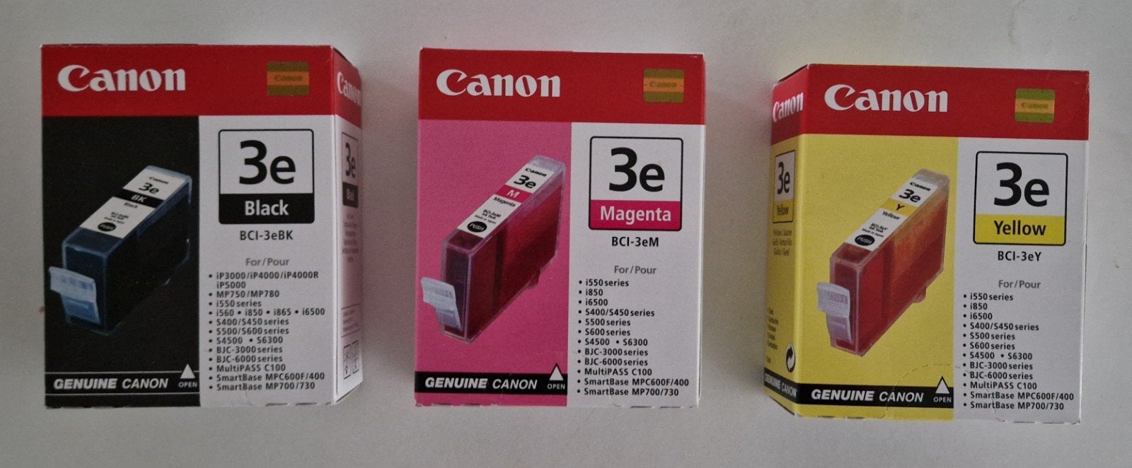 Canon BCI-3e Inktcartridges - Zwart, Magenta, Geel, Ophalen of Verzenden, Nieuw