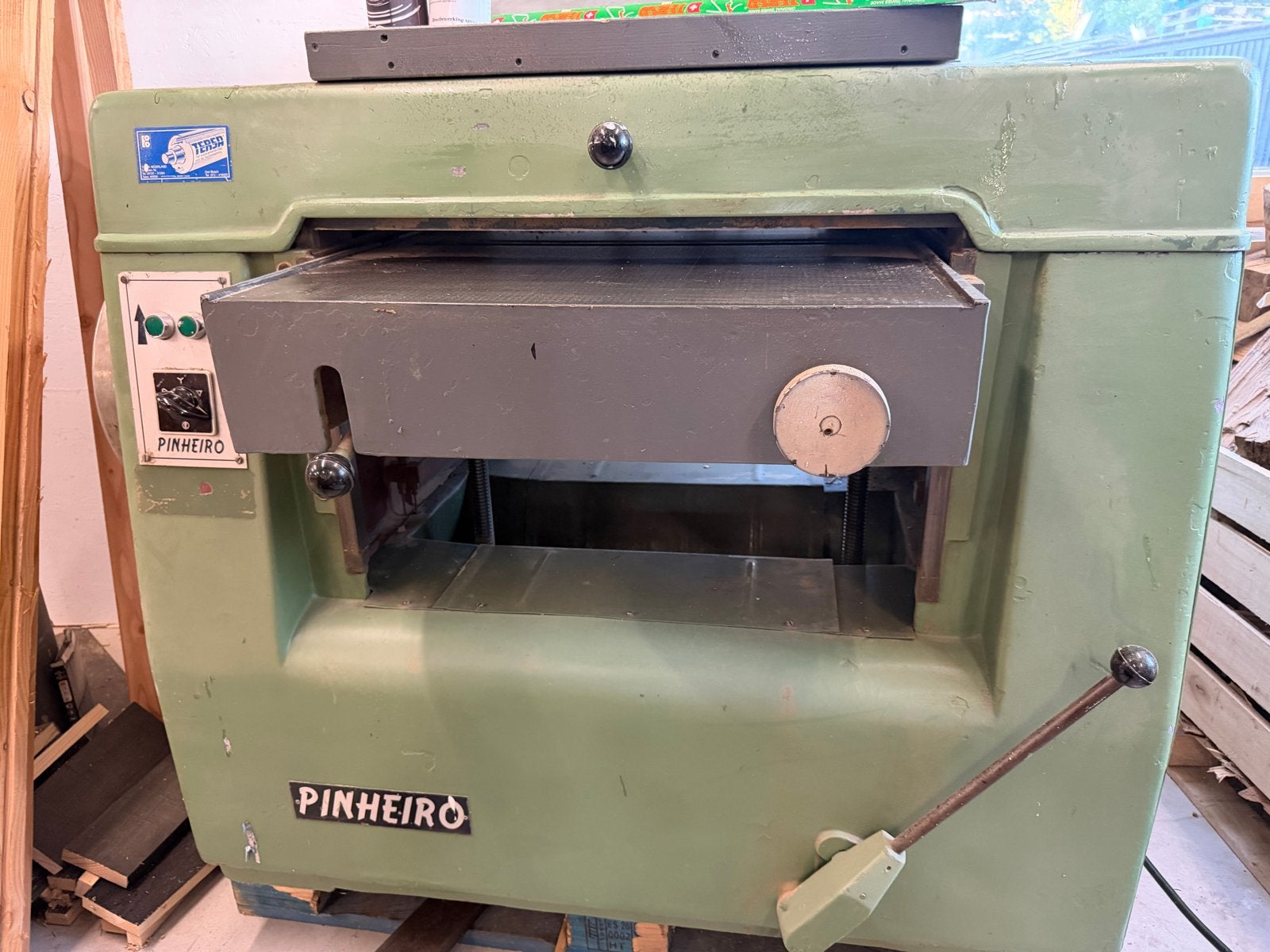Pin Heiro Vandiktebank 640mm met TERSA as en reserve messen, Ophalen, Pinhero, Info@zz.nl, Onbekend