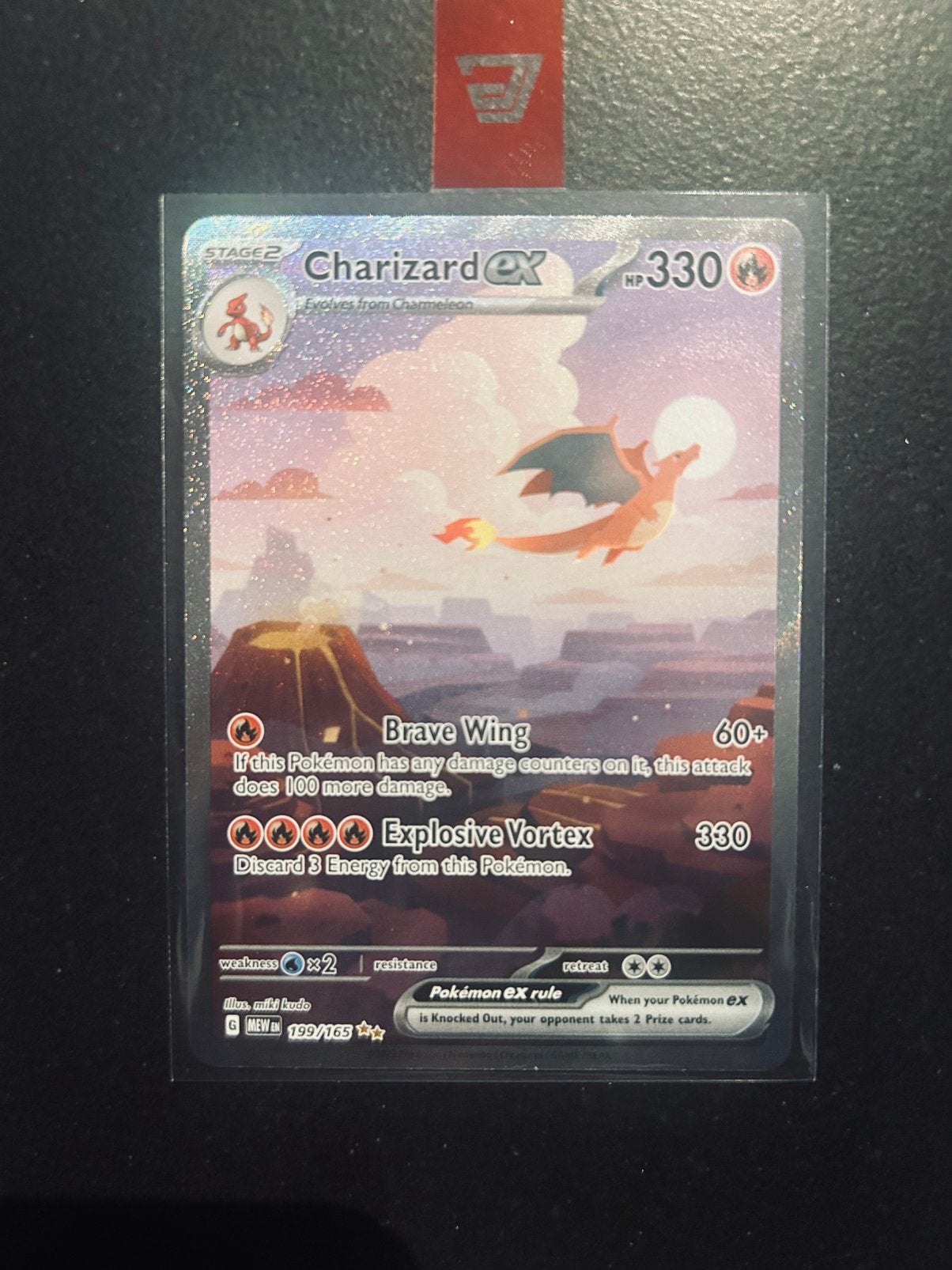 Charizard ex 151 ( mew 199 ), Ophalen of Verzenden, Zo goed als nieuw