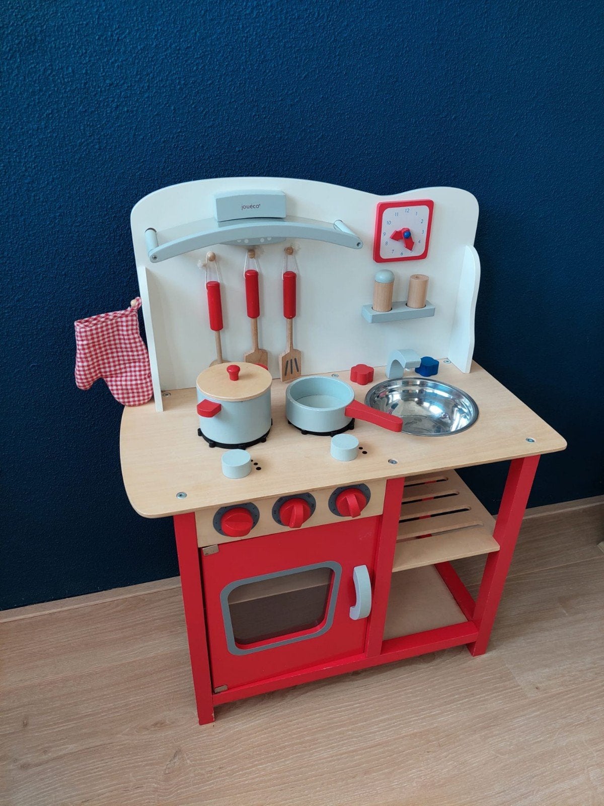 Houten speelkeuken met accessoires - Zo goed als nieuw, Kinderen en Baby's, Ophalen, Zo goed als nieuw, Hout, Speelkeuken