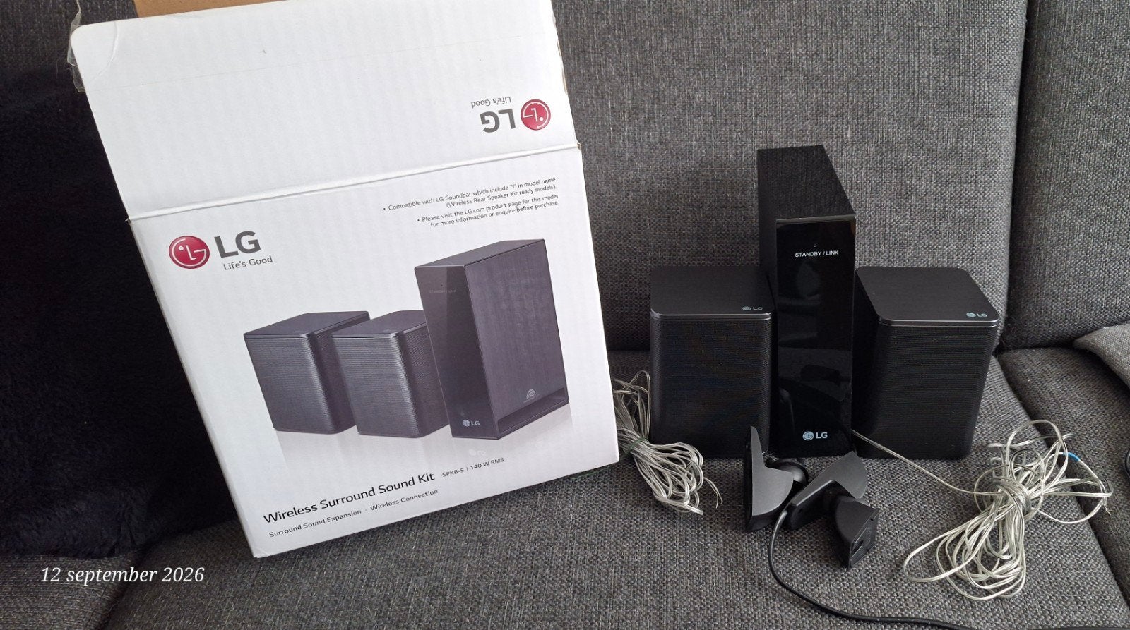 LG SPK8-S Draadloze Surround Sound Kit 140W RMS, Overige systemen, 70 watt of meer, Zo goed als nieuw, Overige spelers
