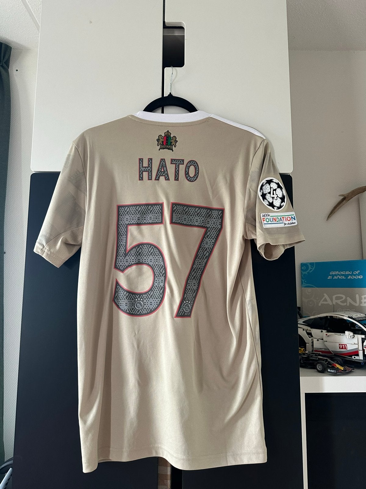 Ajax x Daily Paper Hato debuutshirt maat S, Sport en Fitness, Voetbal, Maat S, Ophalen of Verzenden, Zo goed als nieuw, Shirt