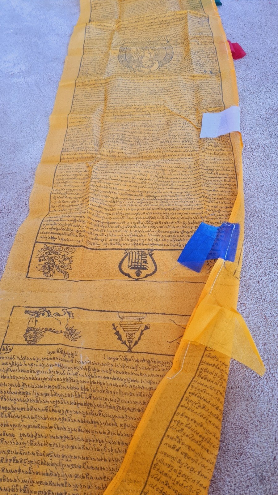 Tibetaanse Gebedsvlag nieuw uit India- ca. 3,5 meter lang, Ophalen of Verzenden, Nieuw, Overige typen, Boeddhisme