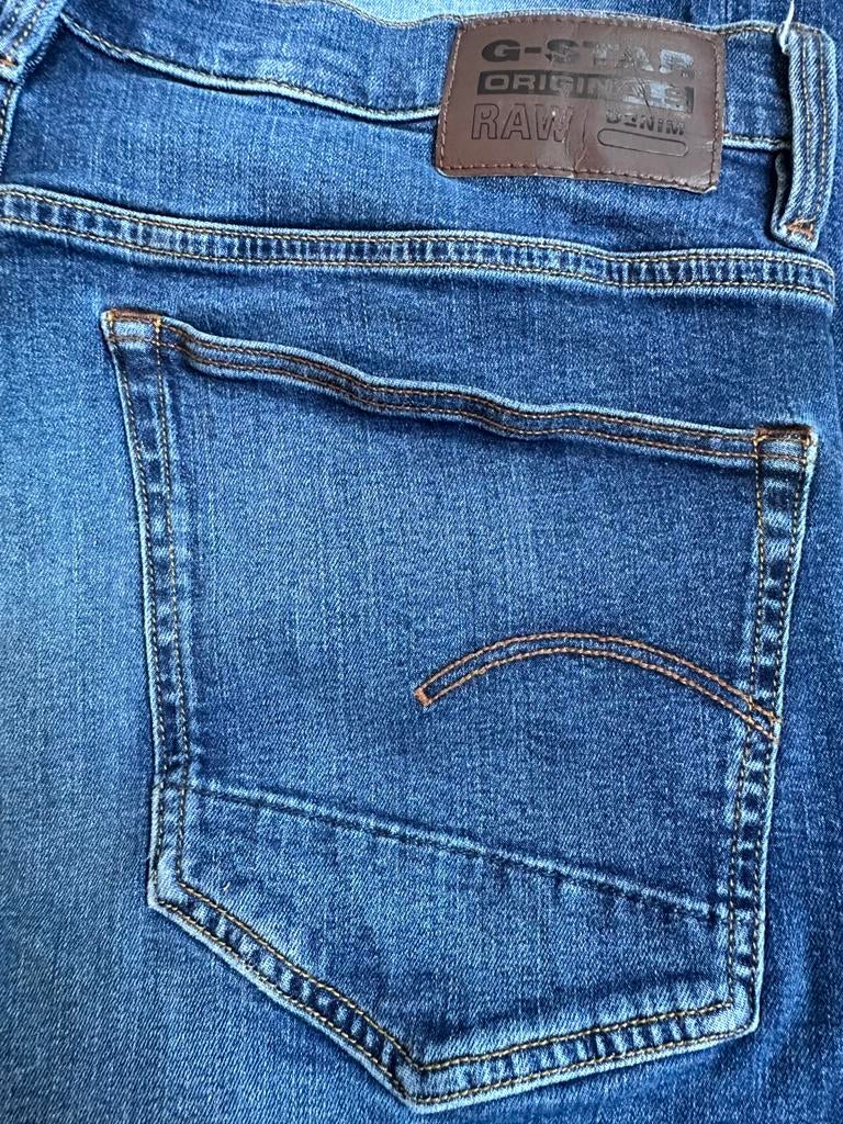 G-Star RAW 3301 Straight Jeans 36x32 Blauw Vintage, Kleding | Heren, Ophalen of Verzenden, Zo goed als nieuw, Blauw, W36 - W38 (confectie 52/54)