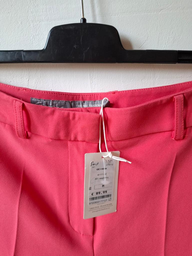 Geisha pantalon/broek frambooskleur maat: 38, Maat 38/40 (M), Geisha, Nieuw, Ophalen of Verzenden