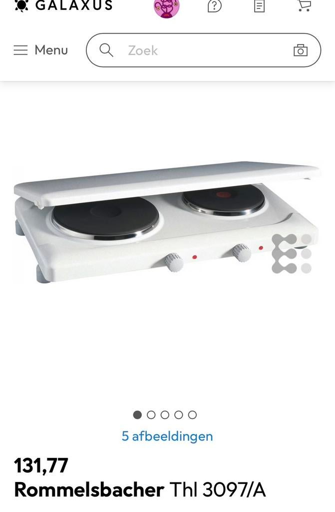 Elektrische kookplaat 3000 w nieuw 2-spits, Witgoed en Apparatuur, Kookplaten, Nieuw, 3 kookzones of minder, Ophalen of Verzenden