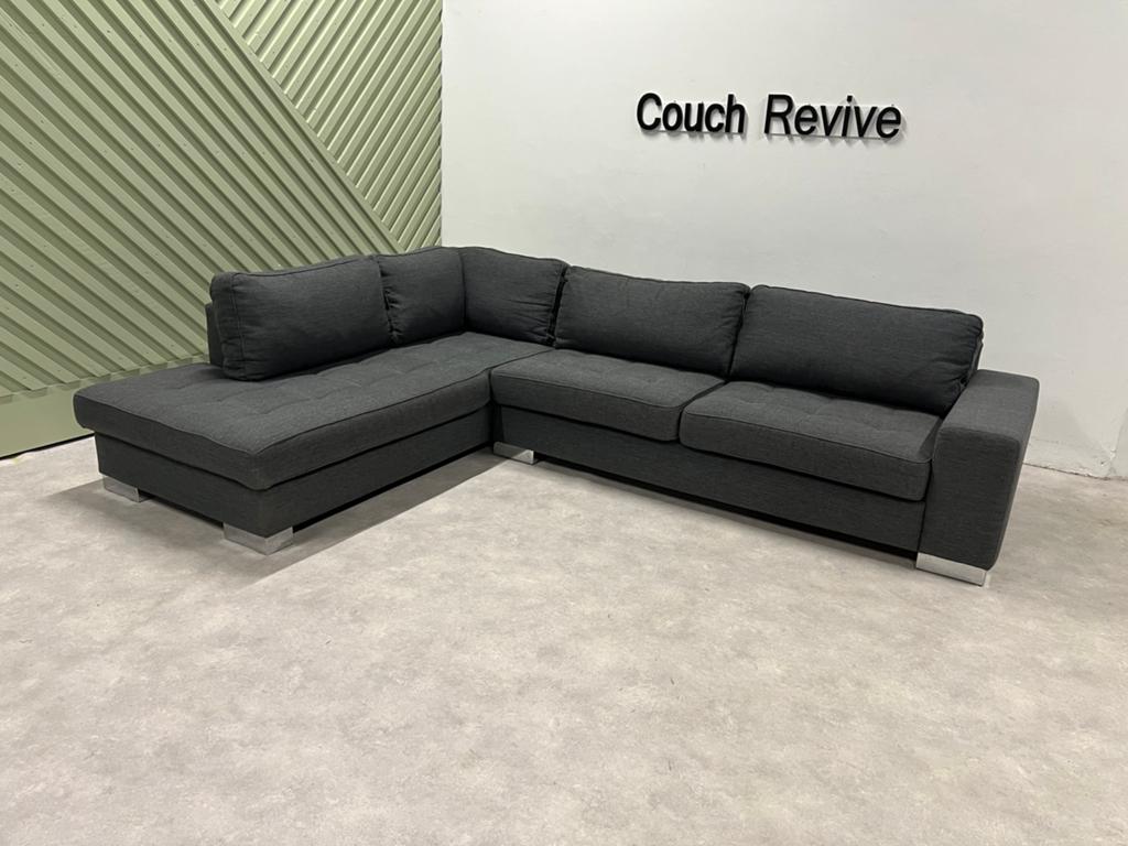 GRATIS LEVERING Goossens Hoekbank 300x220 REFURBISHED, Huis en Inrichting, Banken | Bankstellen, -, Verzenden, -, Zo goed als nieuw