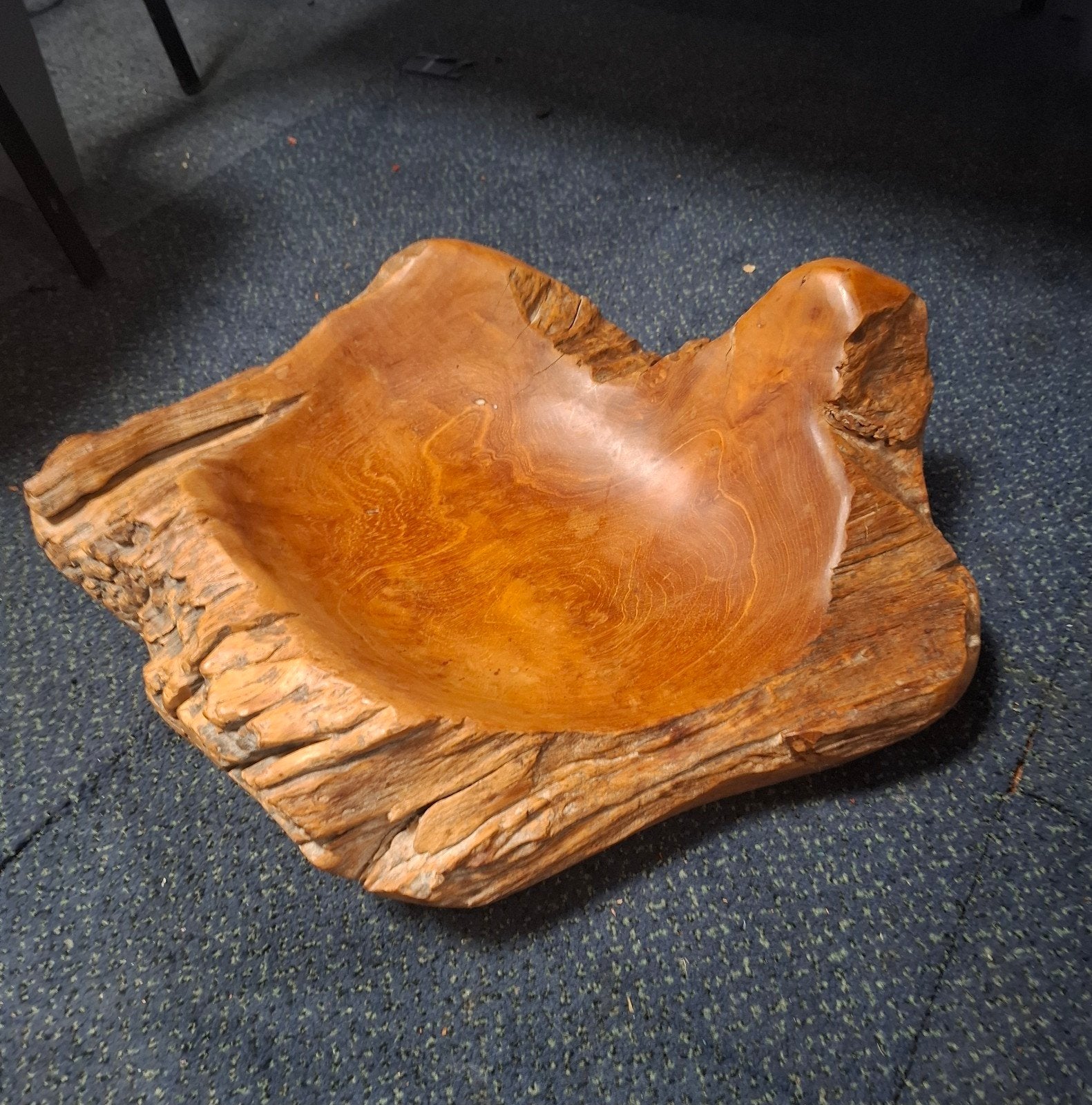 Teak houten schaal, Antiek en Kunst, Antiek | Schalen, Ophalen of Verzenden