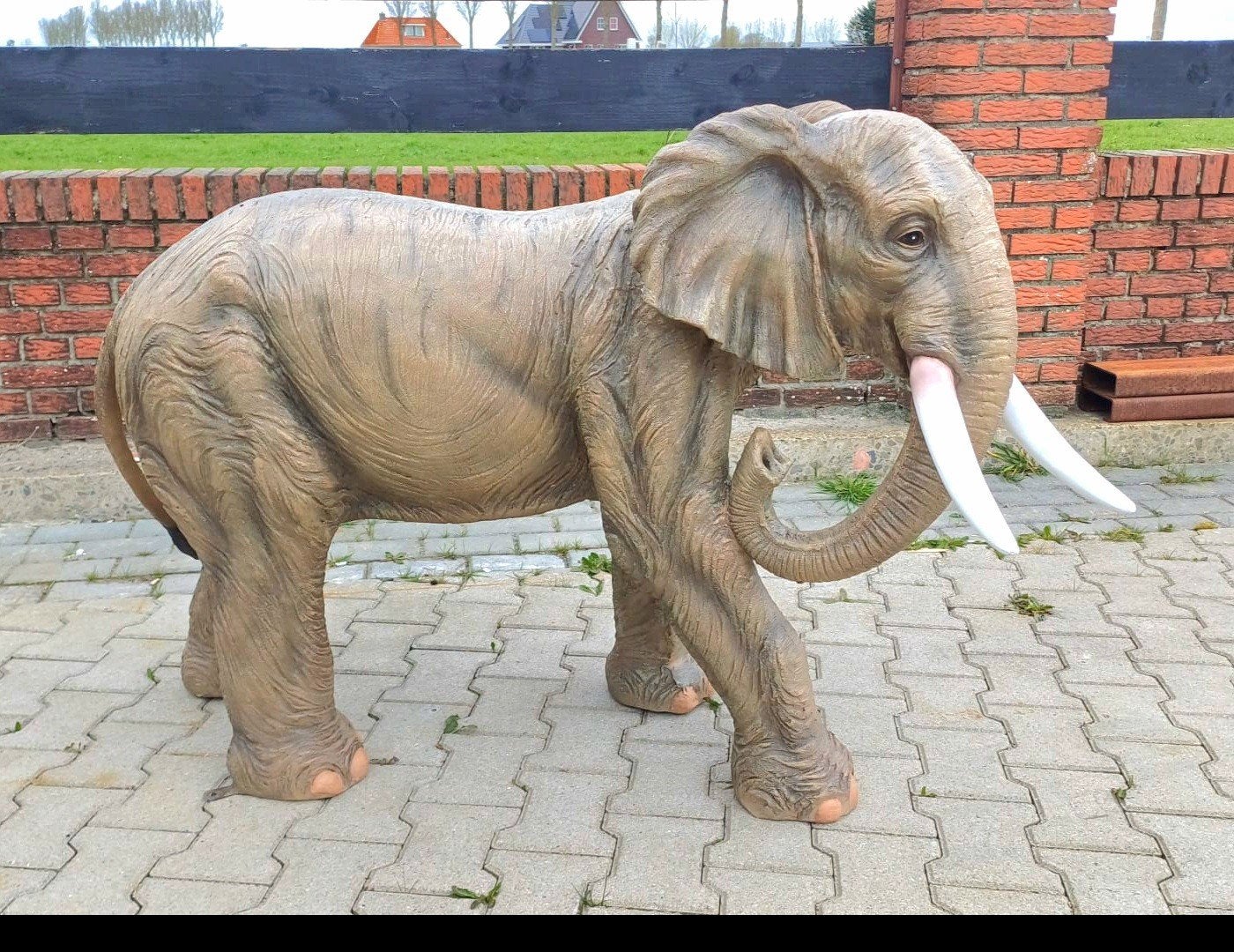 Polyester olifant leeuw tuinbeeld dierenbeelden wilde dieren, Ophalen, Kunststof, Dierenbeeld