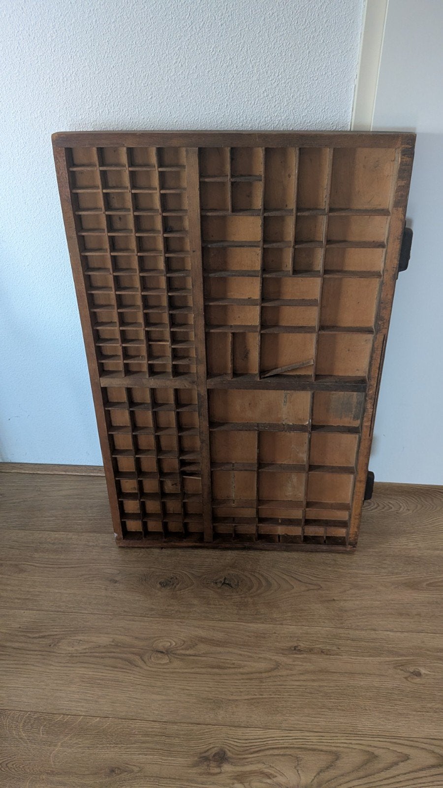 Antieke houten letterbak / sorteerbak, Ophalen