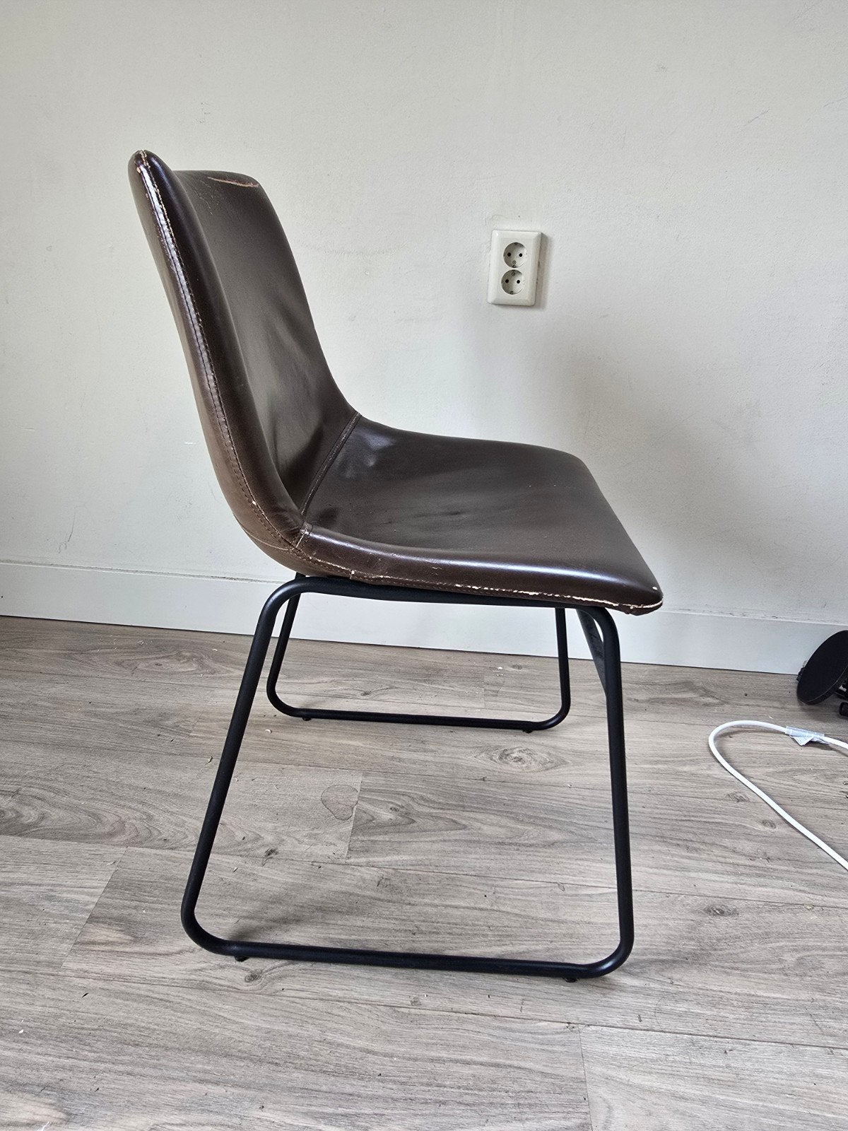 3 Neplederen Stoelen - Gratis Af te Halen, Ophalen, Kunststof, Gebruikt, Drie