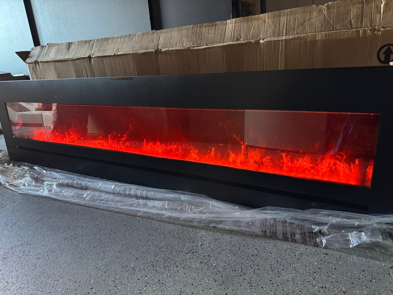 Nieuwe Remii elektrische sfeerhaard 224 cm inbouw/wandmodel, Ophalen, Nieuw, Inbouwhaard, Elektrische haard