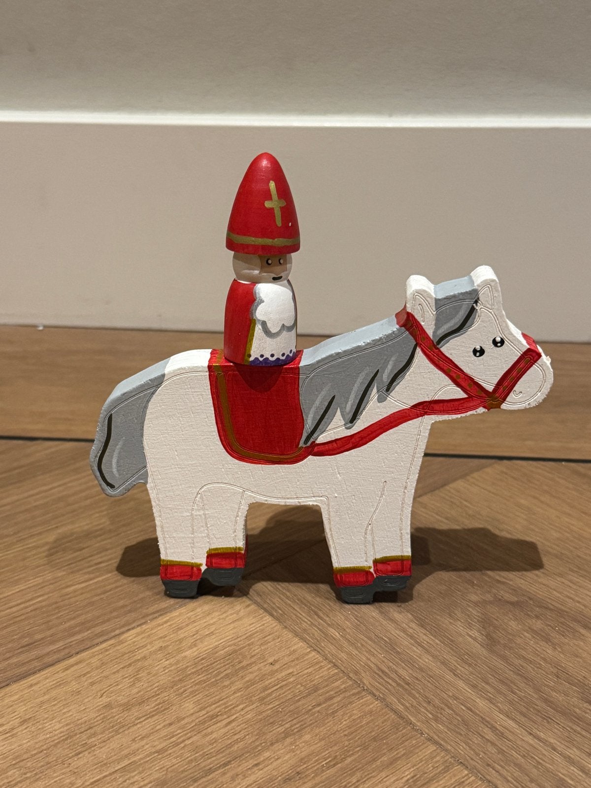 Houten paard Ozosnel - Sinterklaas hout pegdoll, Ophalen of Verzenden, Nieuw, Overige typen