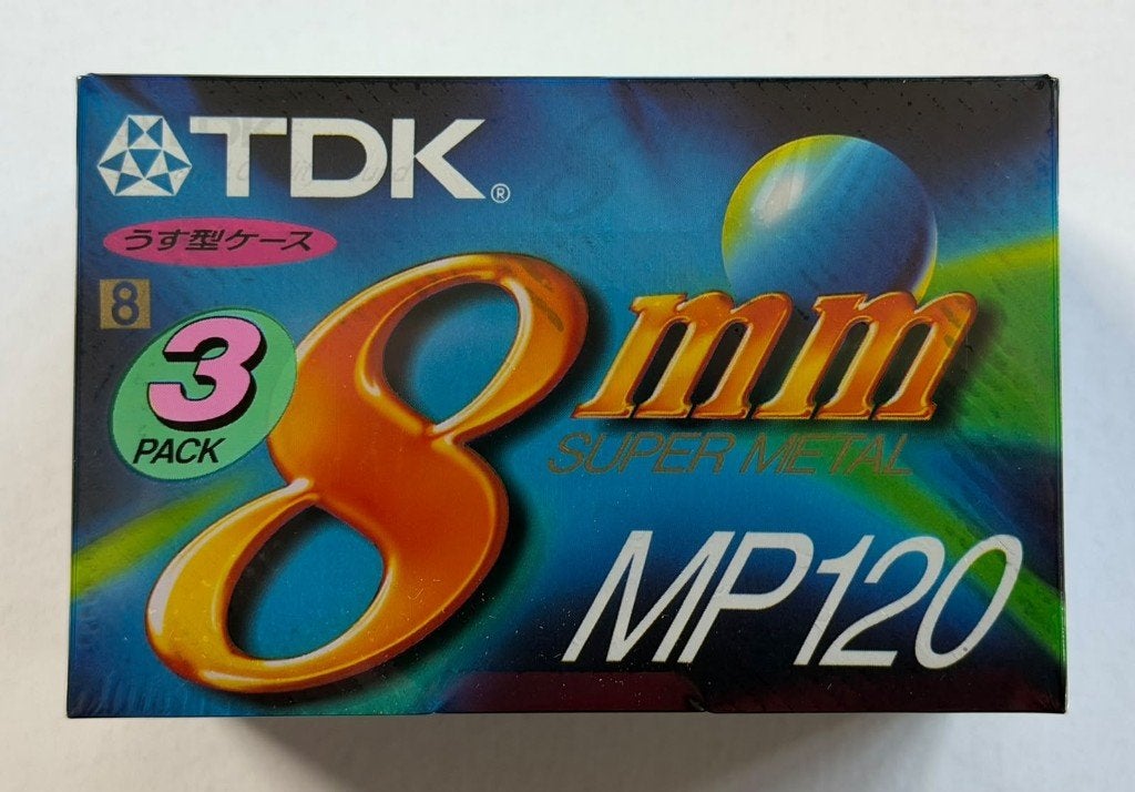 3-pack TDK 8mm Super Metal 120 min. Japans, Nieuw, Geseald, Overige merken, Band, Disc of Geheugen, Nieuw, Overige soorten