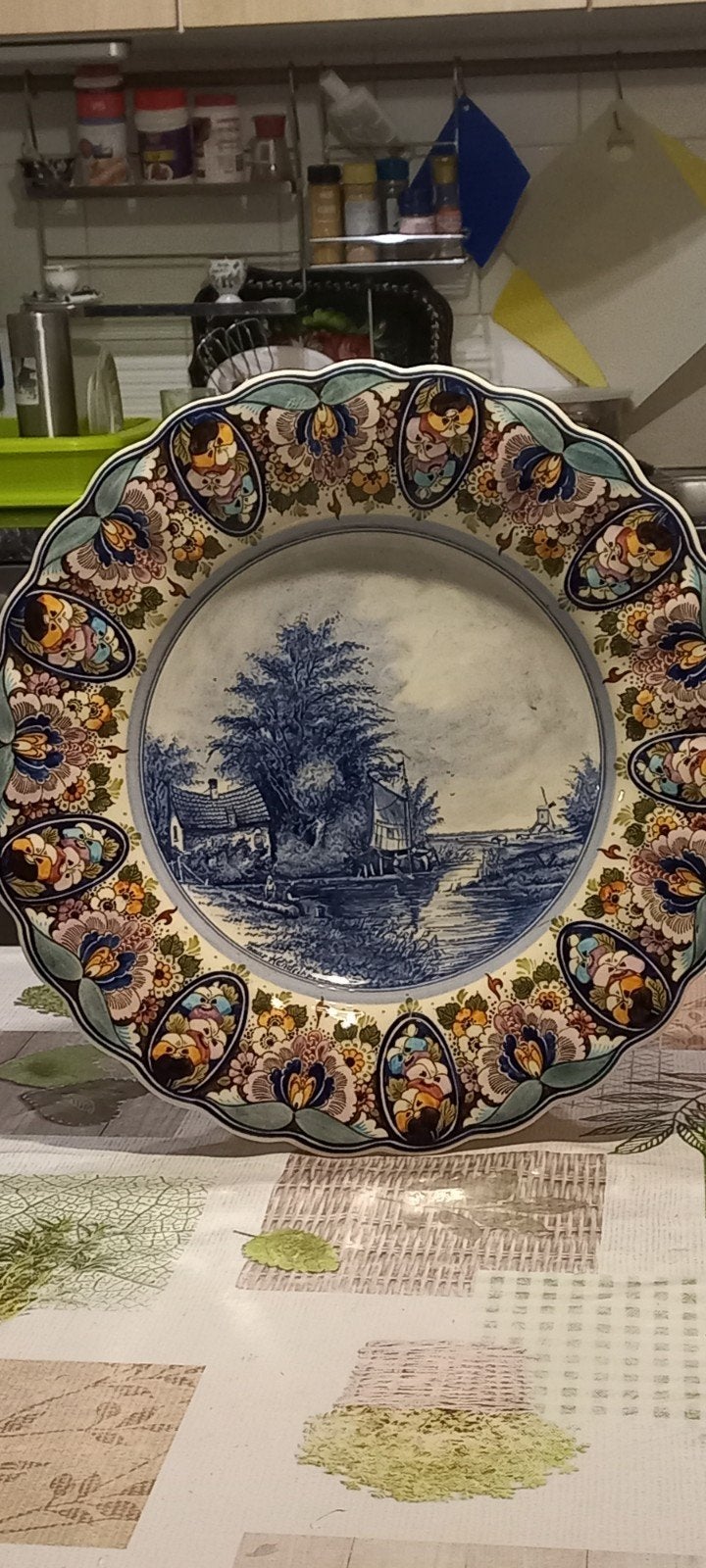 Prachtig Delfts Blauw Wandbord - Handgeschilderd Holland, Ophalen of Verzenden