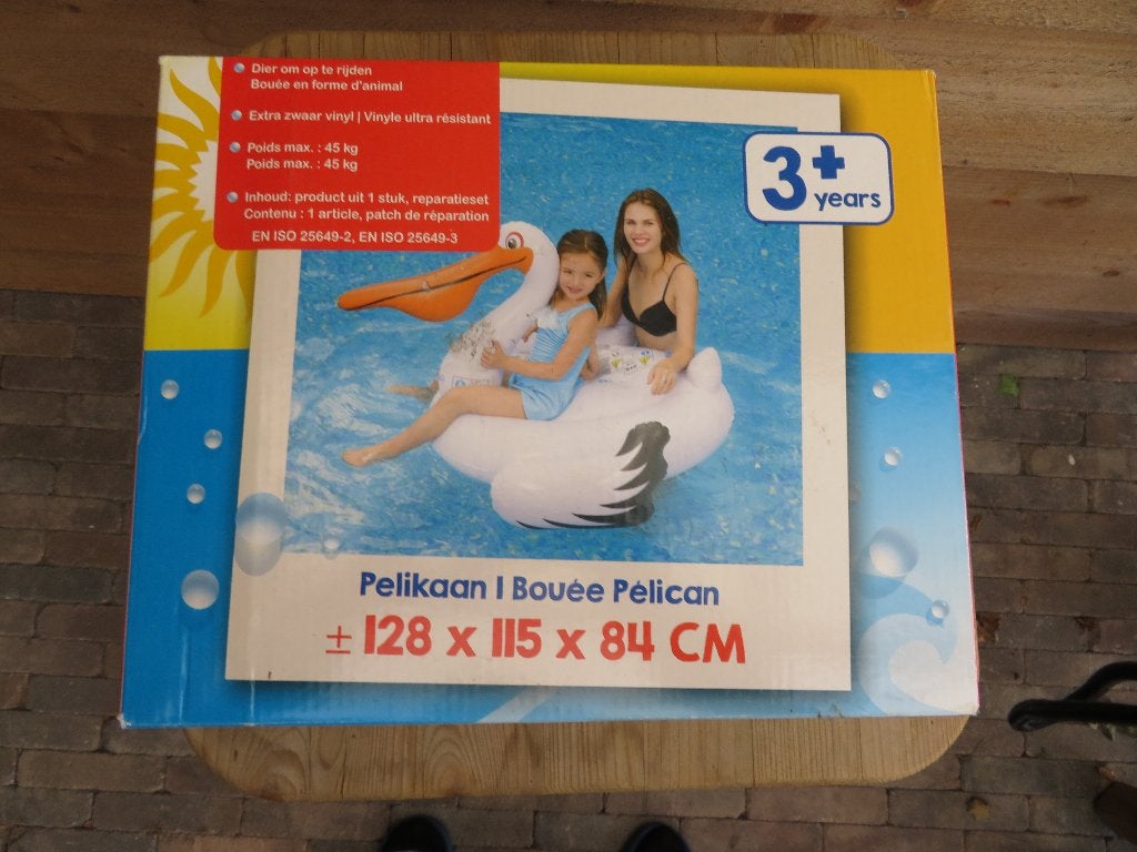 Opblaas Pelikaan Extra Zwaar Vinyl Zwemband Luchtbed, Ophalen of Verzenden, Nieuw