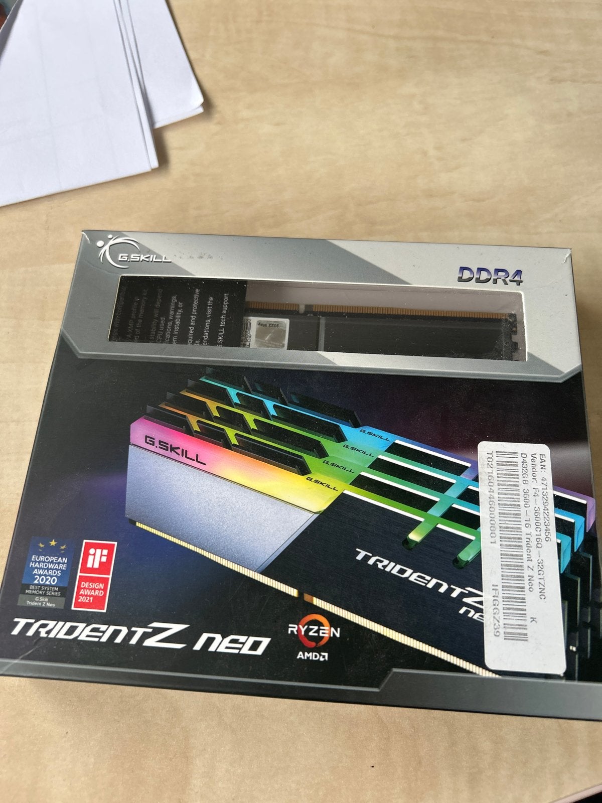 G.Skill Trident Z Neo DDR4 RAM 16GB (2x8GB) CL16, 3200MHz, Computers en Software, DDR4, Nieuw, Ophalen of Verzenden, Desktop
