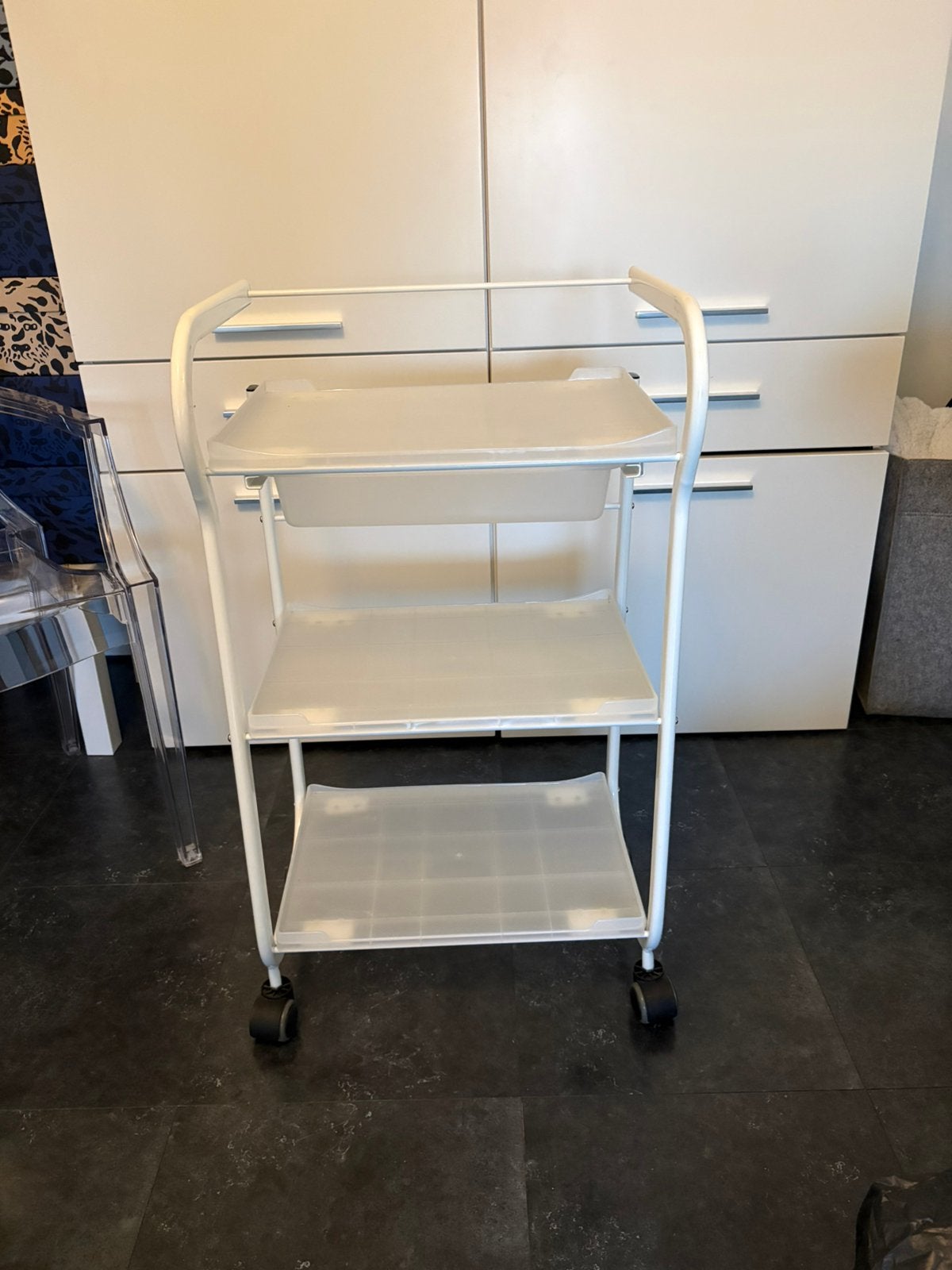 Roltafel/Trolley met 1 lade, Ophalen, Minder dan 50 cm, Overige typen, Zo goed als nieuw