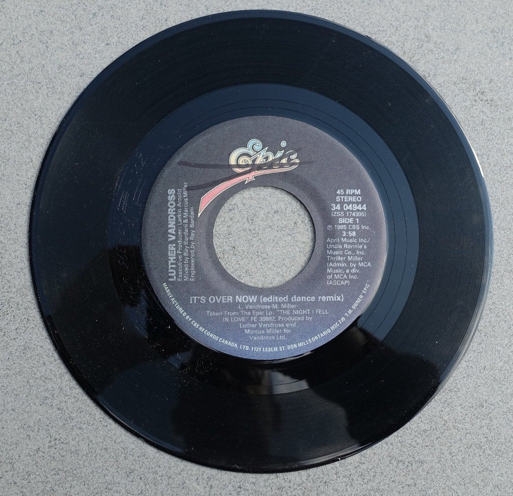 Luther Vandross - it's over now  (7'' vinyl single 1985)(2), Gebruikt, 7 inch, Ophalen of Verzenden, Beschermende buitenhoes
