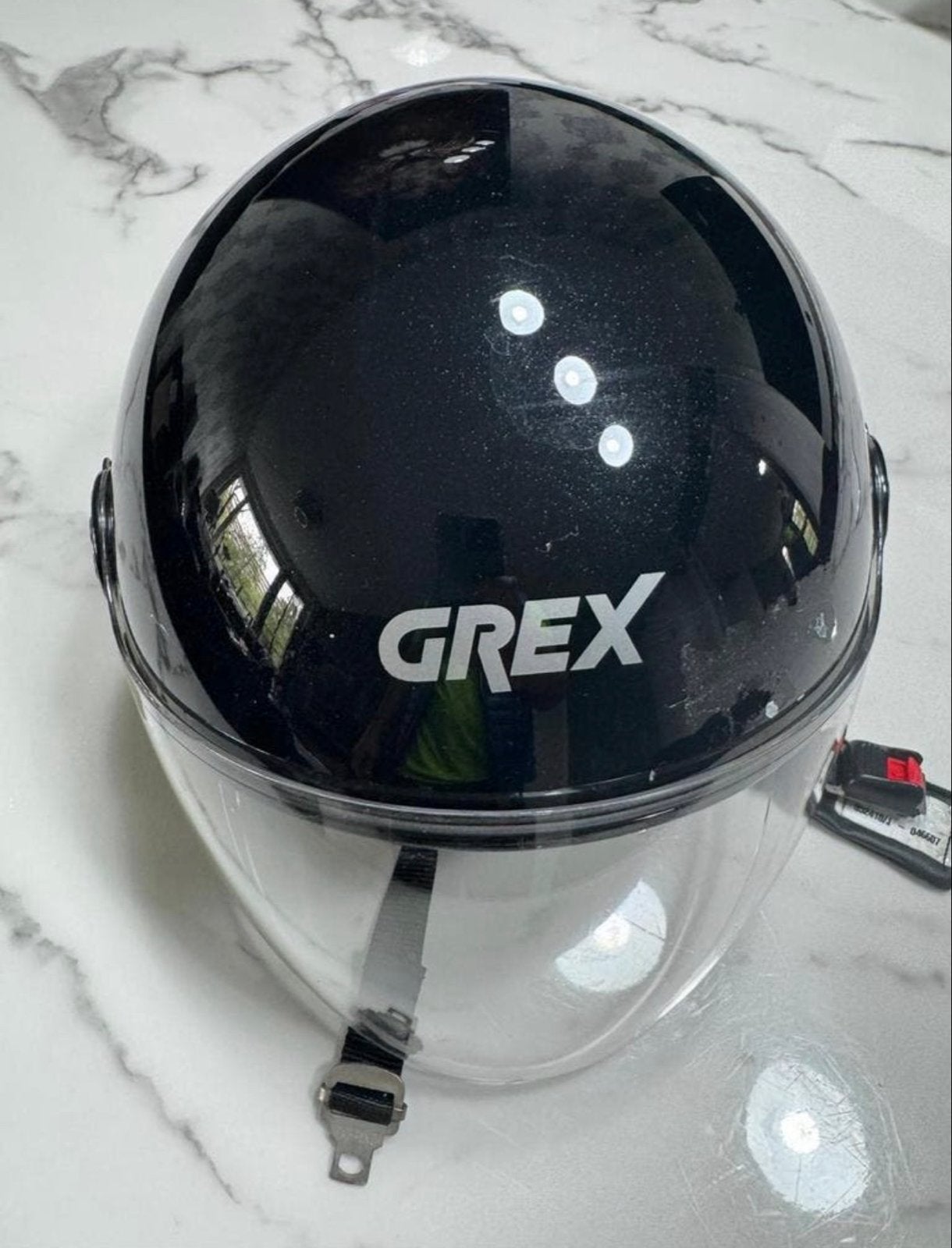 GREX Zwarte Motorhelm met Vizier, Ophalen, Gebruikt, Extra large of groter