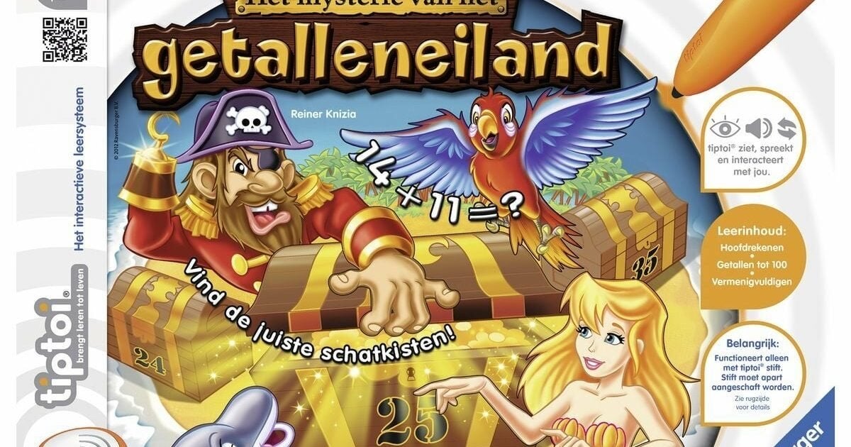 Tiptoi Het Mysterie van het Getalleneiland (zonder pen), Ophalen of Verzenden, Gebruikt, Rekenen, Met geluid