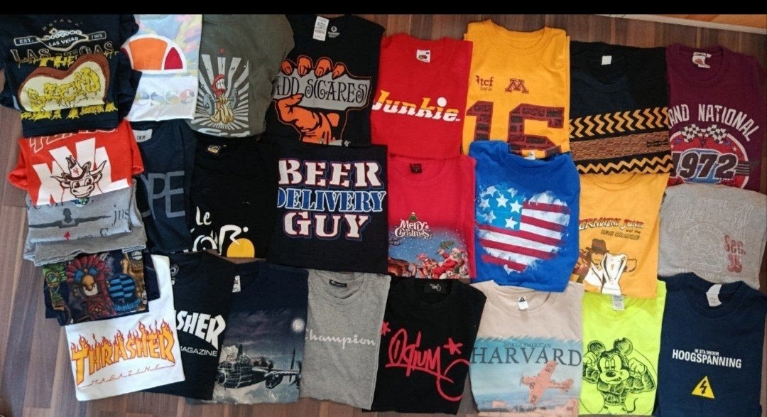 27 vintage merk shirts bundel bulk partij, Ophalen, Meerkleurig, Overige maten, Diverse merken