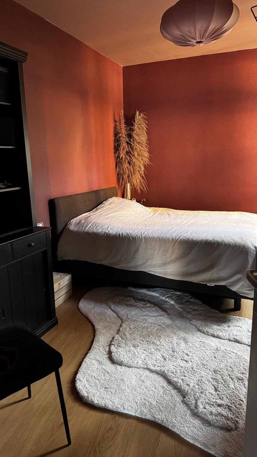 Auping boxspring 160 x 200 met matras + hoofdbord, Ophalen, Tweepersoons, Zo goed als nieuw, 200 cm