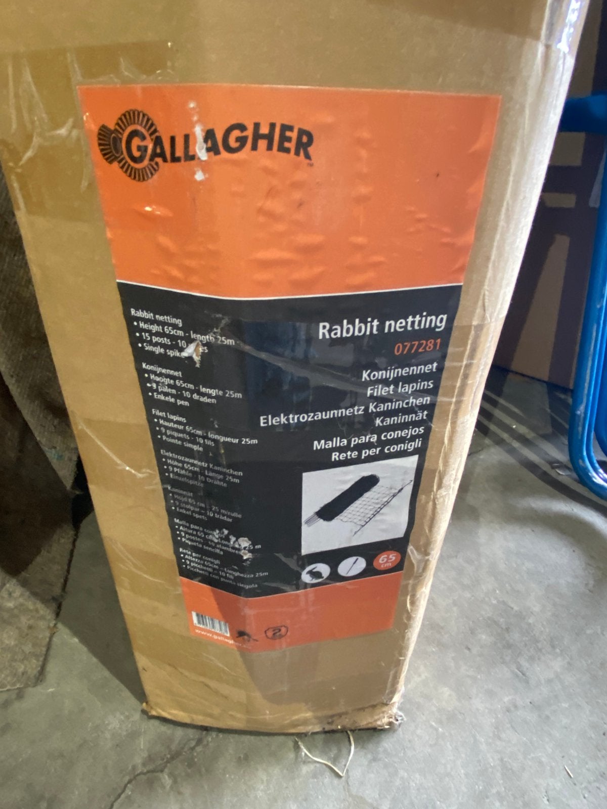 Konijnennet schrikdraad 2 stuks Gallagher, Ophalen, Zo goed als nieuw, Minder dan 10 meter