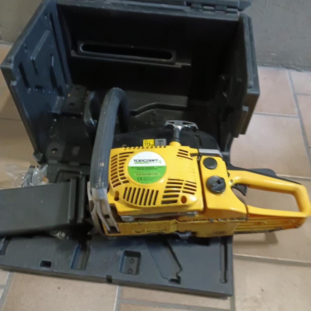 Topcraft benzine kettingzaag, Doe-het-zelf en Verbouw, Gereedschap | Zaagmachines, Ophalen, Gebruikt, Kettingzaag, TOP CRAFT