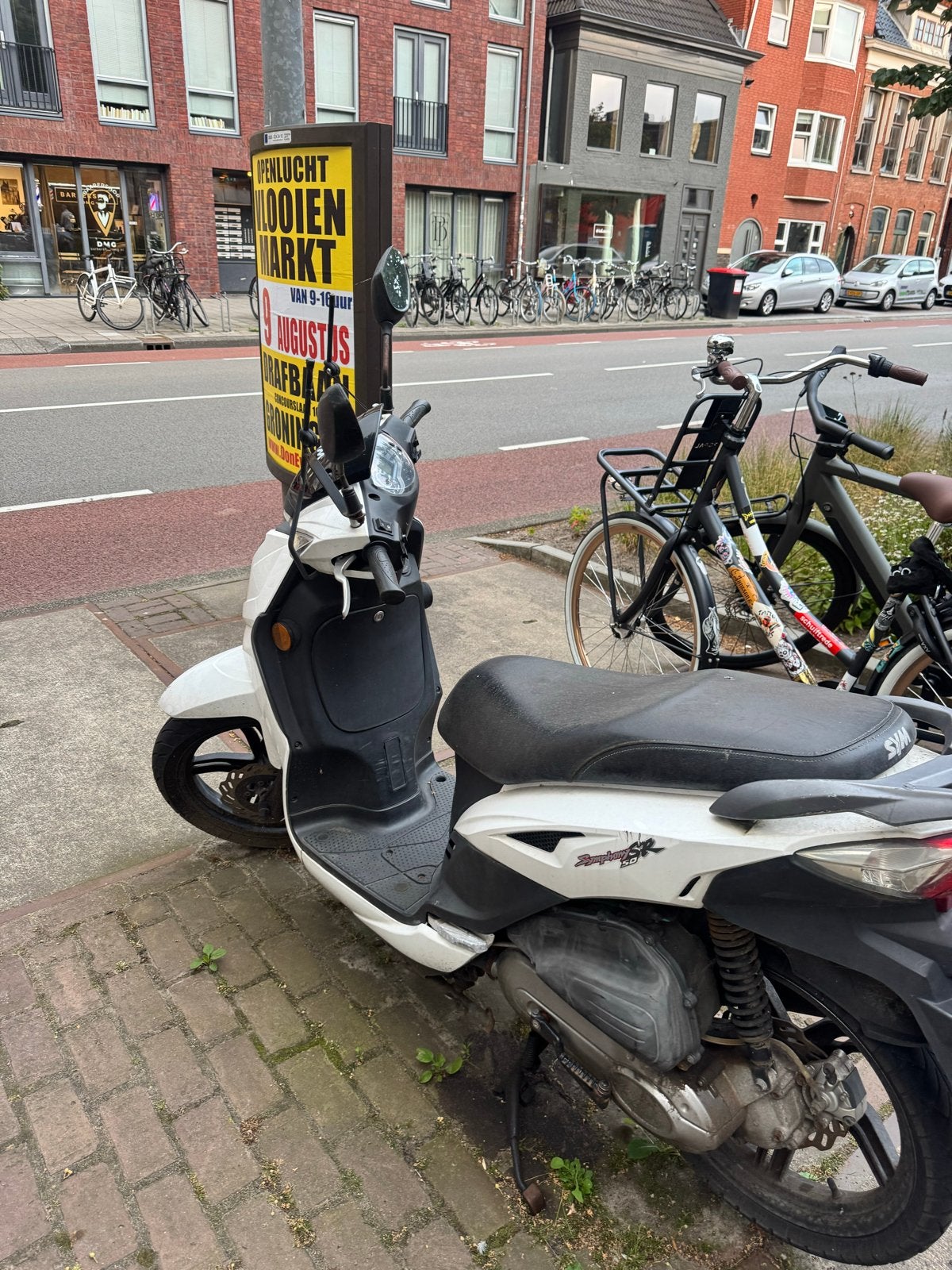 Witte Sym Scooter - Gebruikt, Fietsen en Brommers, Scooters | SYM, Ophalen, Gebruikt, Overige modellen, Maximaal 45 km/u
