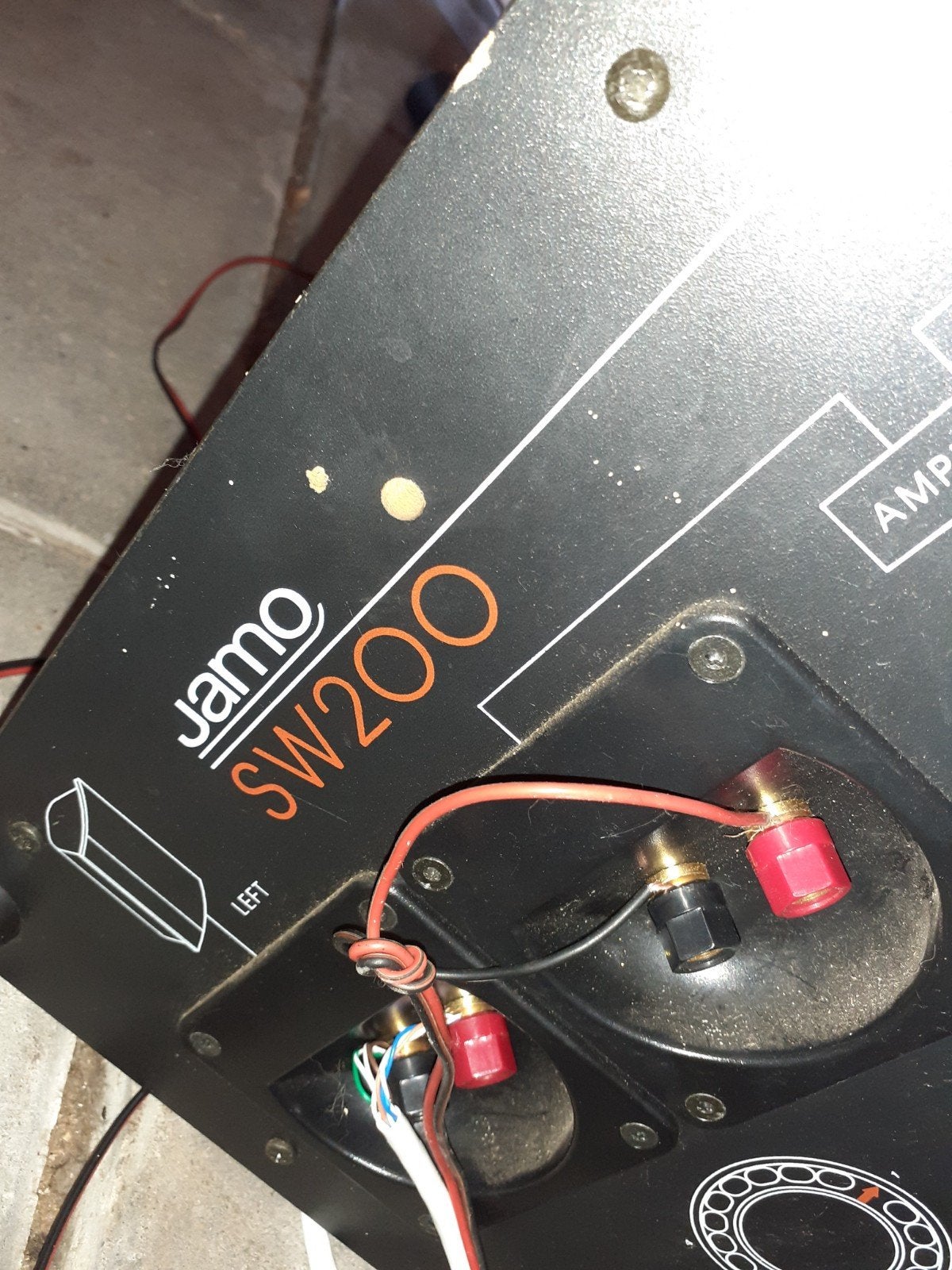 Jamo SW200 Subwoofer en Satelliet Speakerset, Audio, Tv en Foto, Luidsprekers, Ophalen, Gebruikt, 60 tot 120 watt, Jamo