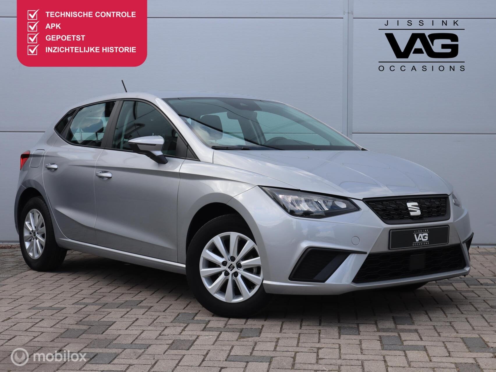 Seat Ibiza 1.0 TSI Style CarPlay PDC Clima ACC Lane Assist, Auto's, Voorwielaandrijving, Dealer onderhouden, Stof, 95 pk