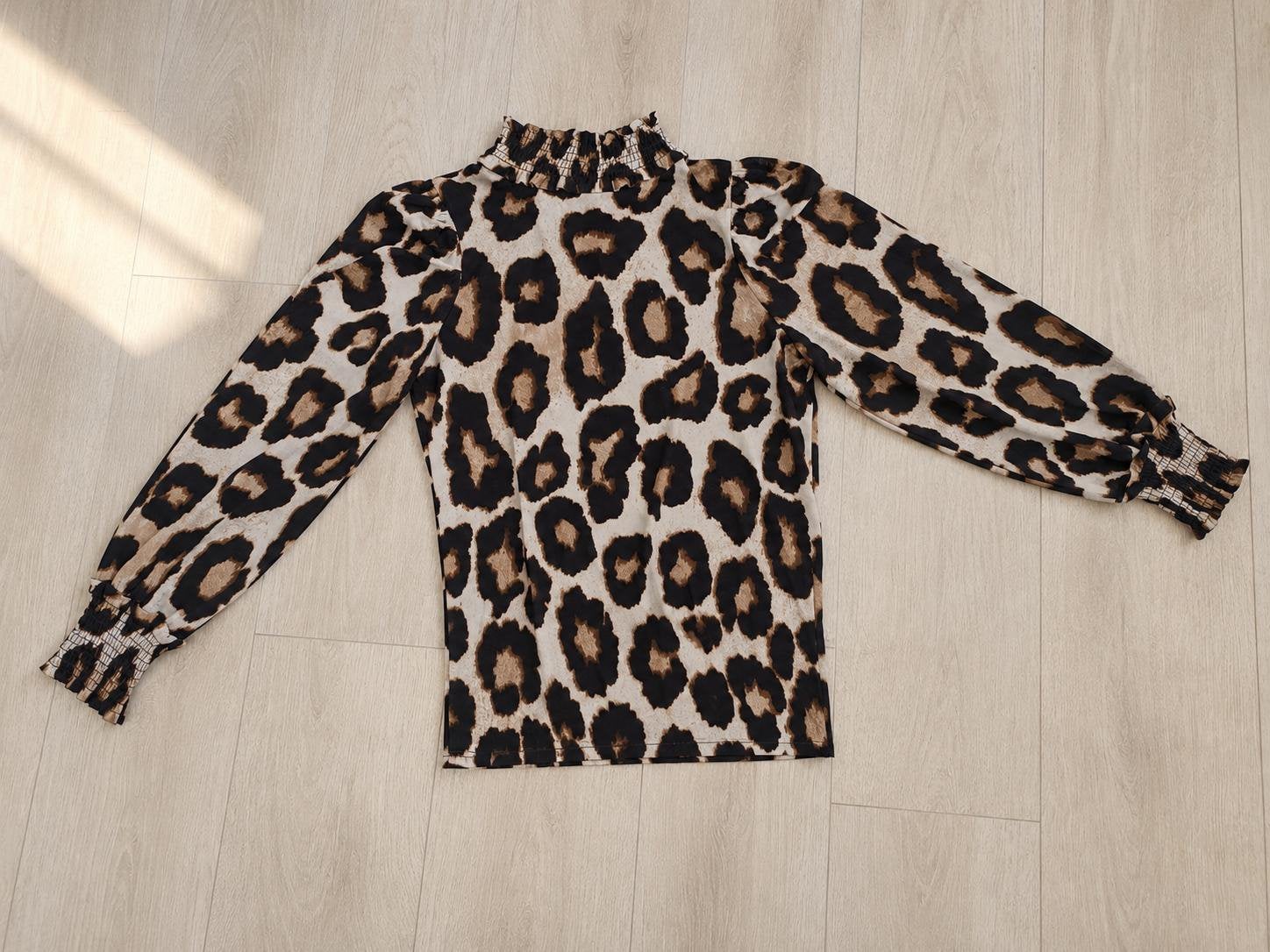 Blouse panterprint, Ophalen of Verzenden, Zo goed als nieuw, Maat 34 (XS) of kleiner, Zwart
