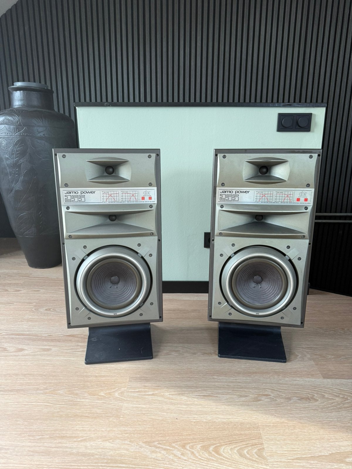 Jamo power 255 cbr vintage luidsprekers, Audio, Tv en Foto, Luidsprekers, Inclusief standaarden, Speakerset, Zo goed als nieuw