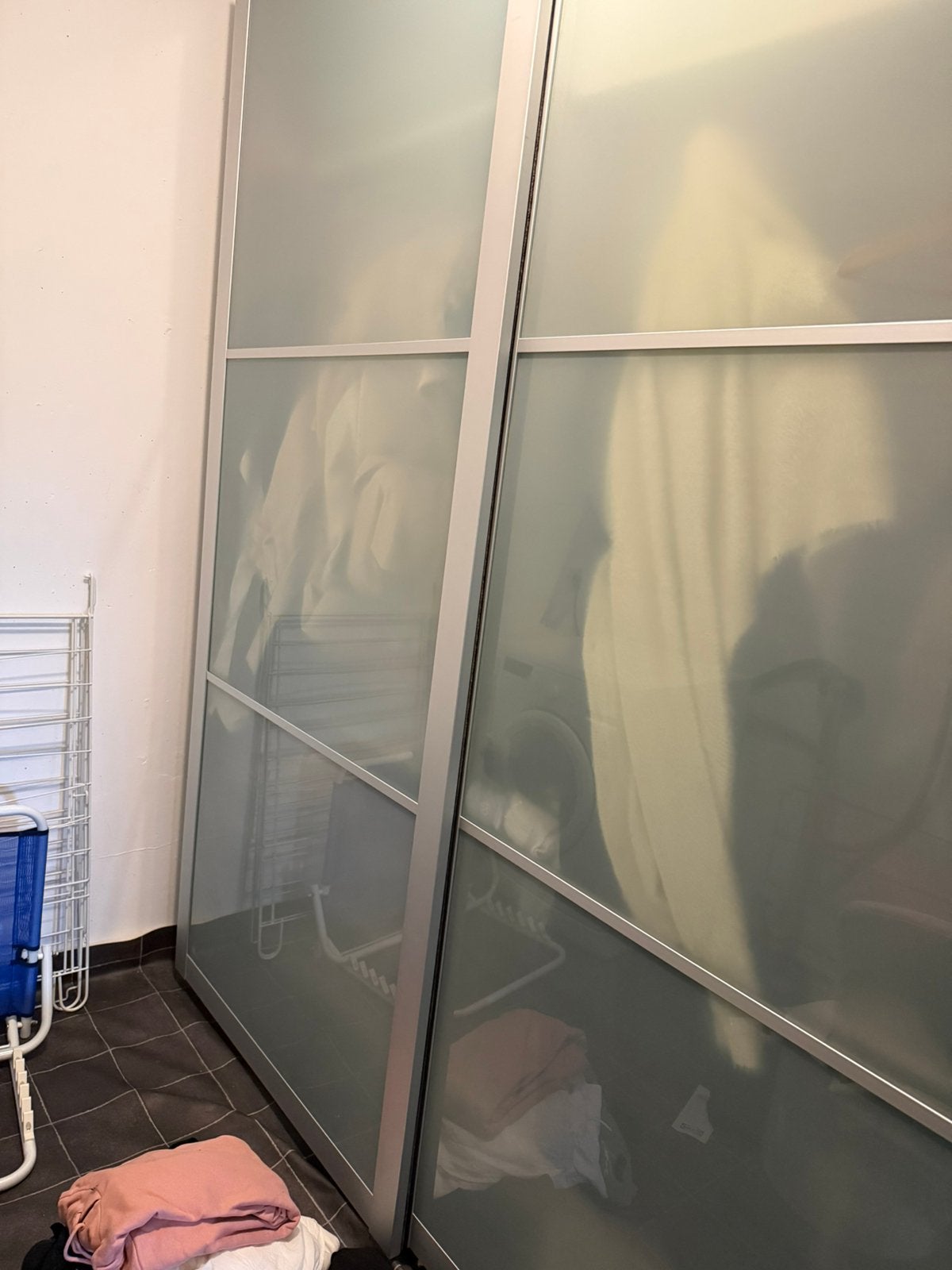 IKEA kast met schuifdeuren - hang en plankindeling, Huis en Inrichting, Ophalen, Gebruikt, 200 cm of meer, 200 cm of meer