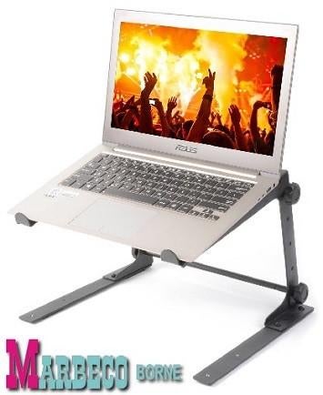 DJ Laptopsteun, Laptopstandaard, Laptophouder, In hoogte verstelbaar, Power Dynamics, Info@marbeco.nl, Power Dynamics