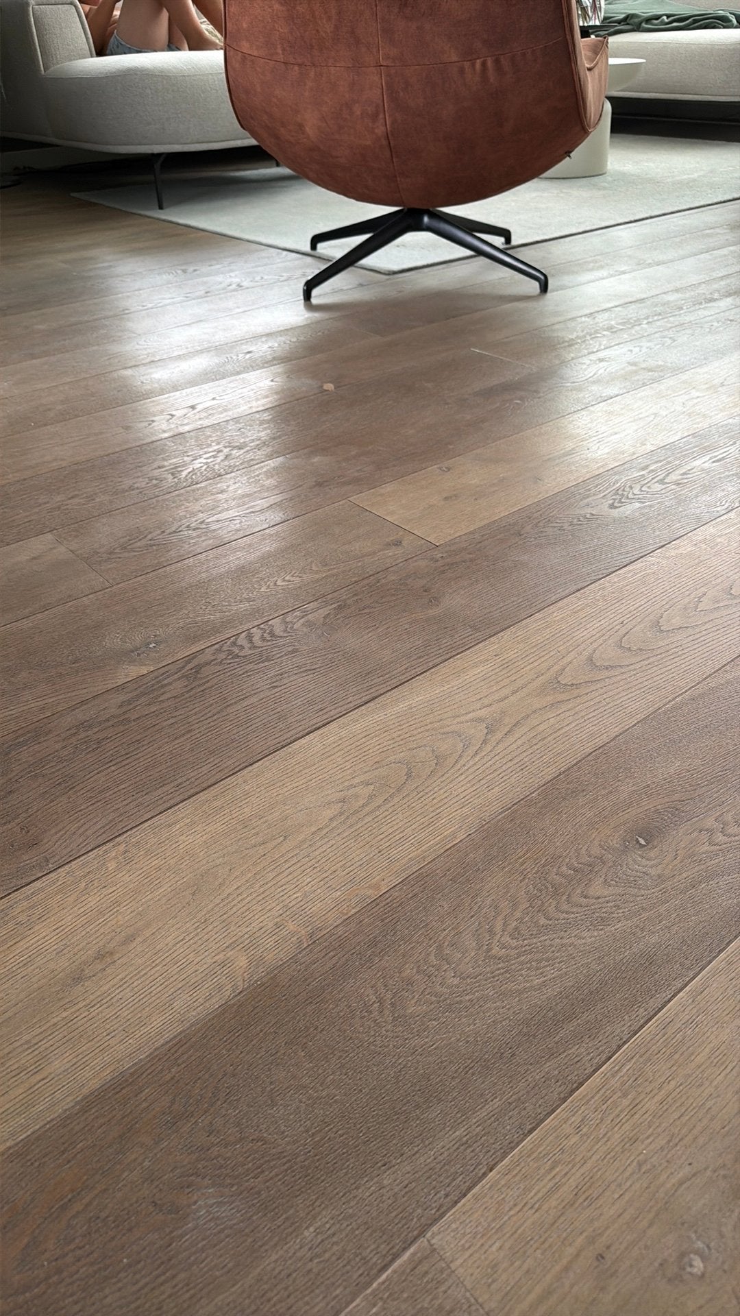 Eiken lamelparket vloer – ca. 43 m², Doe-het-zelf en Verbouw, Ophalen, Gebruikt, Vloerdelen of -planken, 10 m² of meer