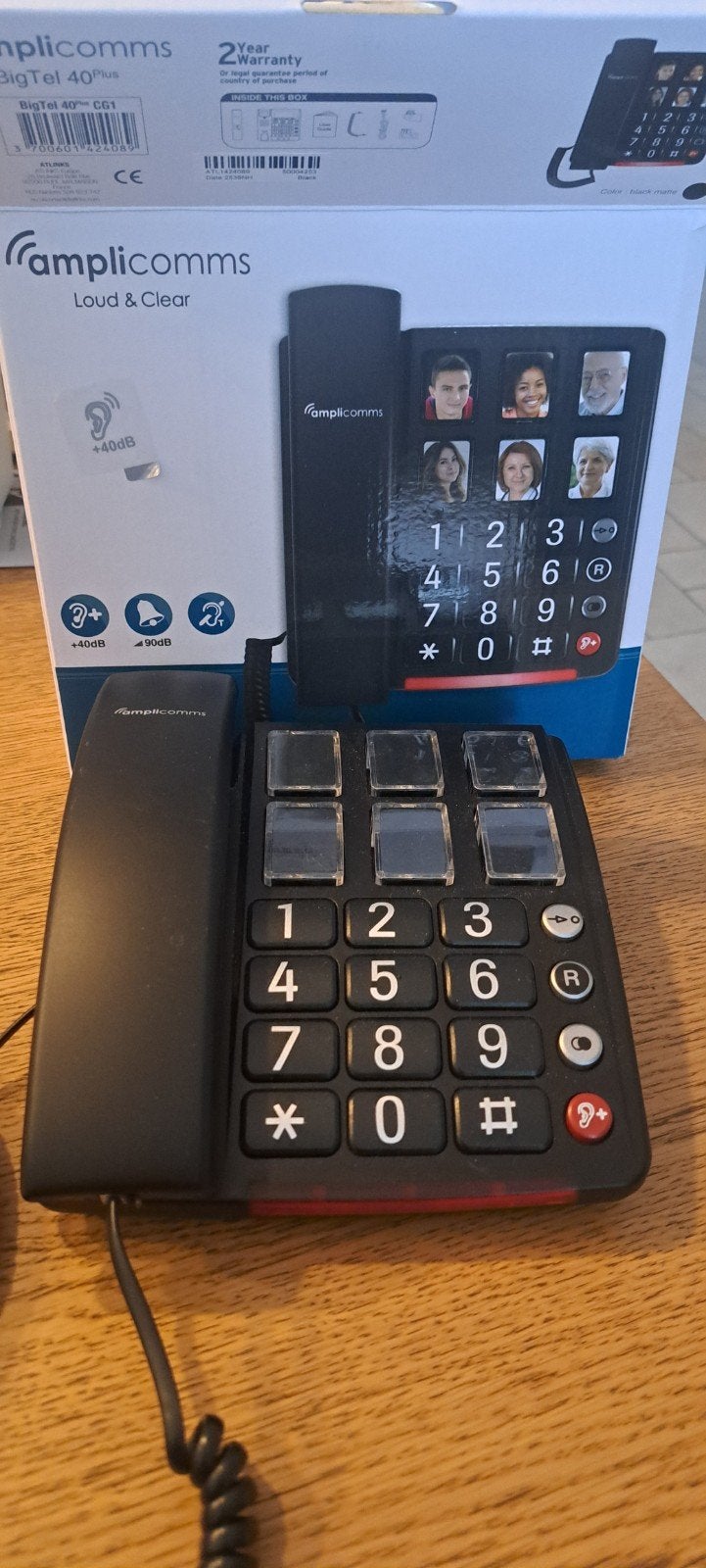 Amplicomms BigTel 40 Plus seniorentelefoon, Telecommunicatie, Ophalen of Verzenden, Zo goed als nieuw