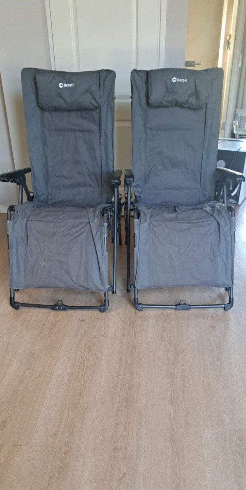2x Berger Campingstoelen, Ophalen, Zo goed als nieuw, Campingstoel