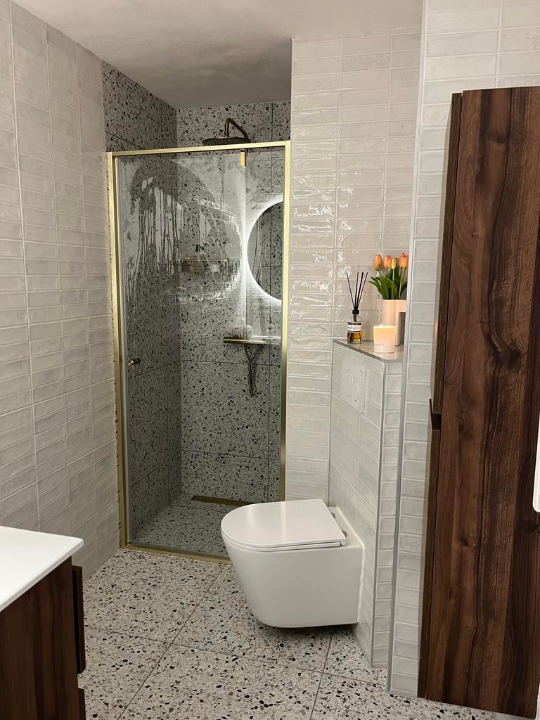 8 Vtwonen Terrazzo vloertegels – 59,5 x 59,5 cm, Doe-het-zelf en Verbouw, Tegels, Nieuw, Vloertegels, Overige materialen, 40 tot 60 cm