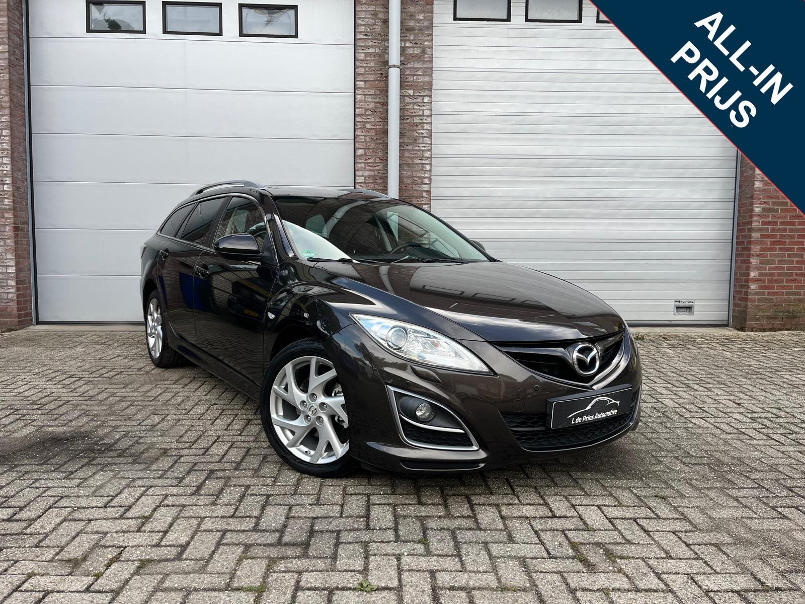 Mazda 6 Sportbreak 2.0 Business+ Dealer oh/Leder/Trekhaak/Bo, Auto's, Voorwielaandrijving, Dealer onderhouden, Gebruikt, 4 cilinders