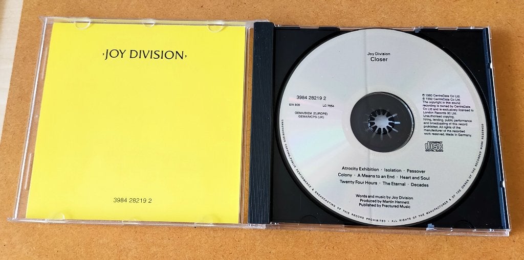 Joy Division - Closer CD 1980/199?, Ophalen of Verzenden, Gebruikt, Alternative Rock
