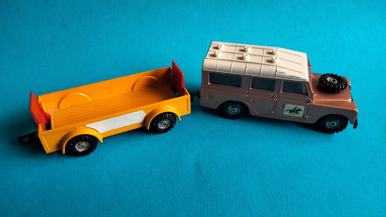Corgi Toys Land Rover en Paardentrailer, Ophalen of Verzenden, Gebruikt, Auto, Corgi
