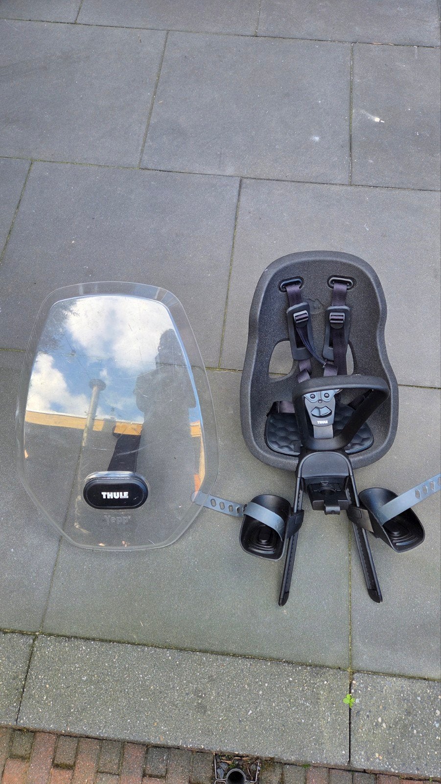 Thule Yepp Nexxt Mini Fietszitje met Windscherm, Ophalen, Voorzitje, Thule, 0 t/m 13 kg