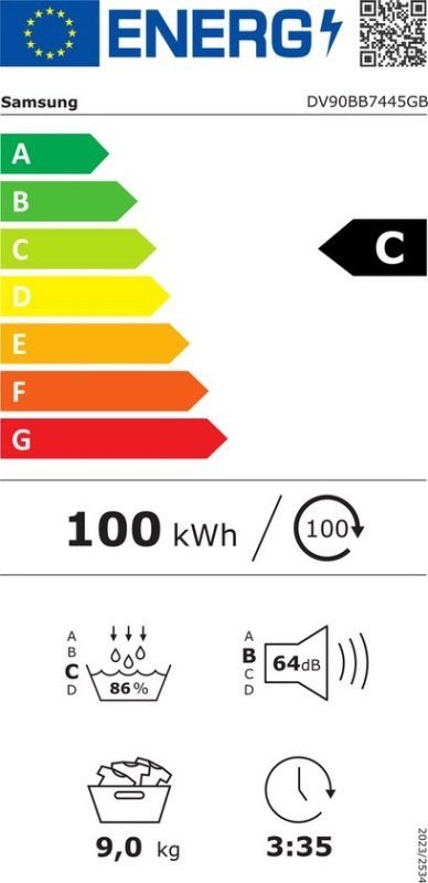Samsung warmtepompdroger DV90BB7445GBS2 - Zwart, Witgoed en Apparatuur, Wasdrogers, Evert van de Beekstraat 310 1118 CX Schiphol