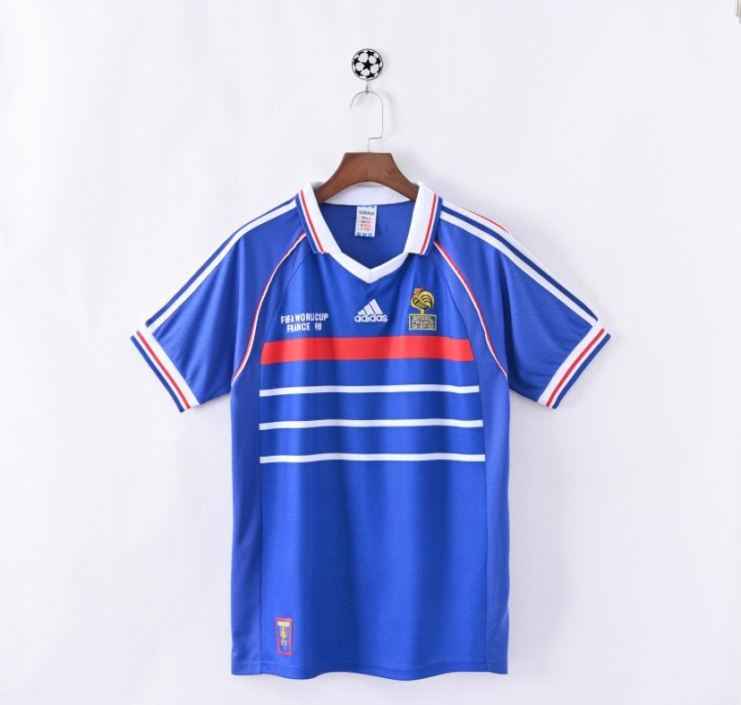 Frankrijk WK 1998 Thuisshirt - Vintage Voetbalshirt - maat M, Maat M, Ophalen of Verzenden, Nieuw, Shirt