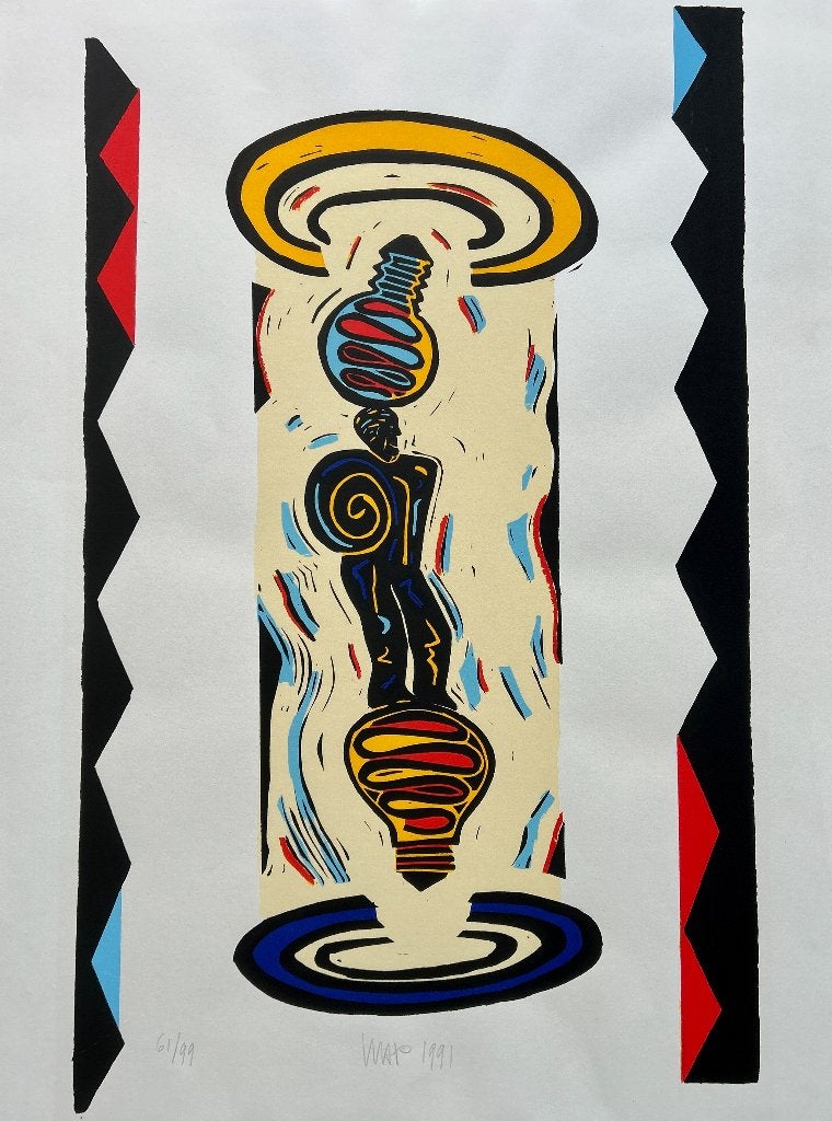 Zeefdruk Hans Wap, Antiek en Kunst, Gesigneerd, Verzenden, Zeefdruk